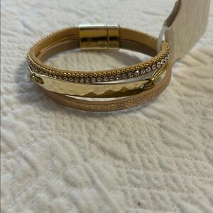 Gold tone Layered Bracelet